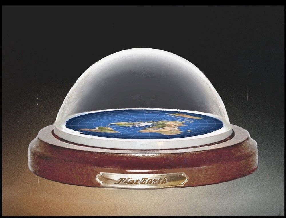 Flat Earth Map Dome Display Model, acrylic dome, gift