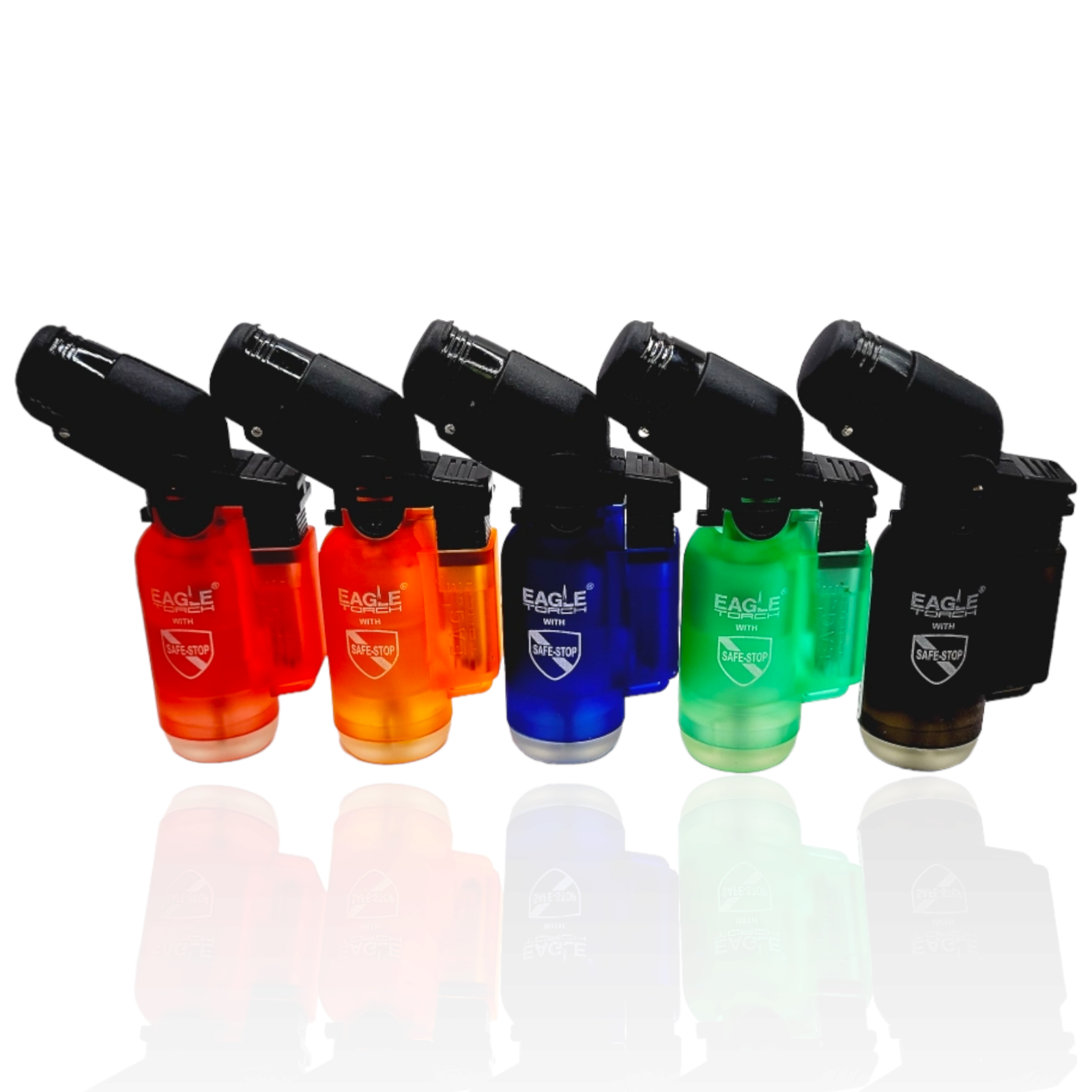 Eagle Torch Mini-Angle Torch Lighter Windproof Refillable Lighter 5-Count