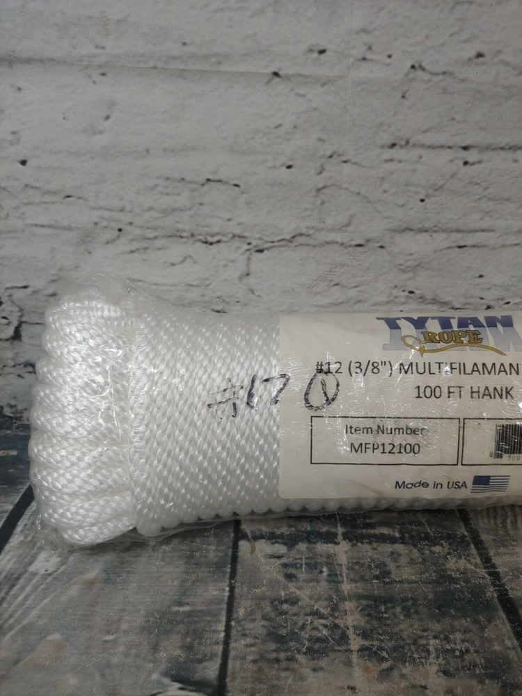 Tytan Rope #12 3/8" Multifilamant Polypro 100 Ft Hank