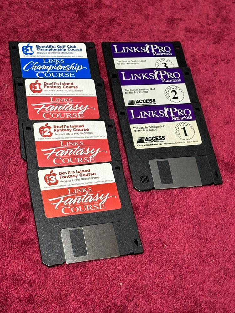 Links Pro Macintosh Floppy Discs by ACCESS Software + Additional Links Courses
