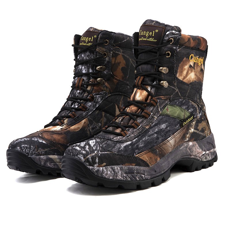 2025 New Men Camo Hunting Shoes Durable Outdoor Shoes High-Cut Fishing Climbing