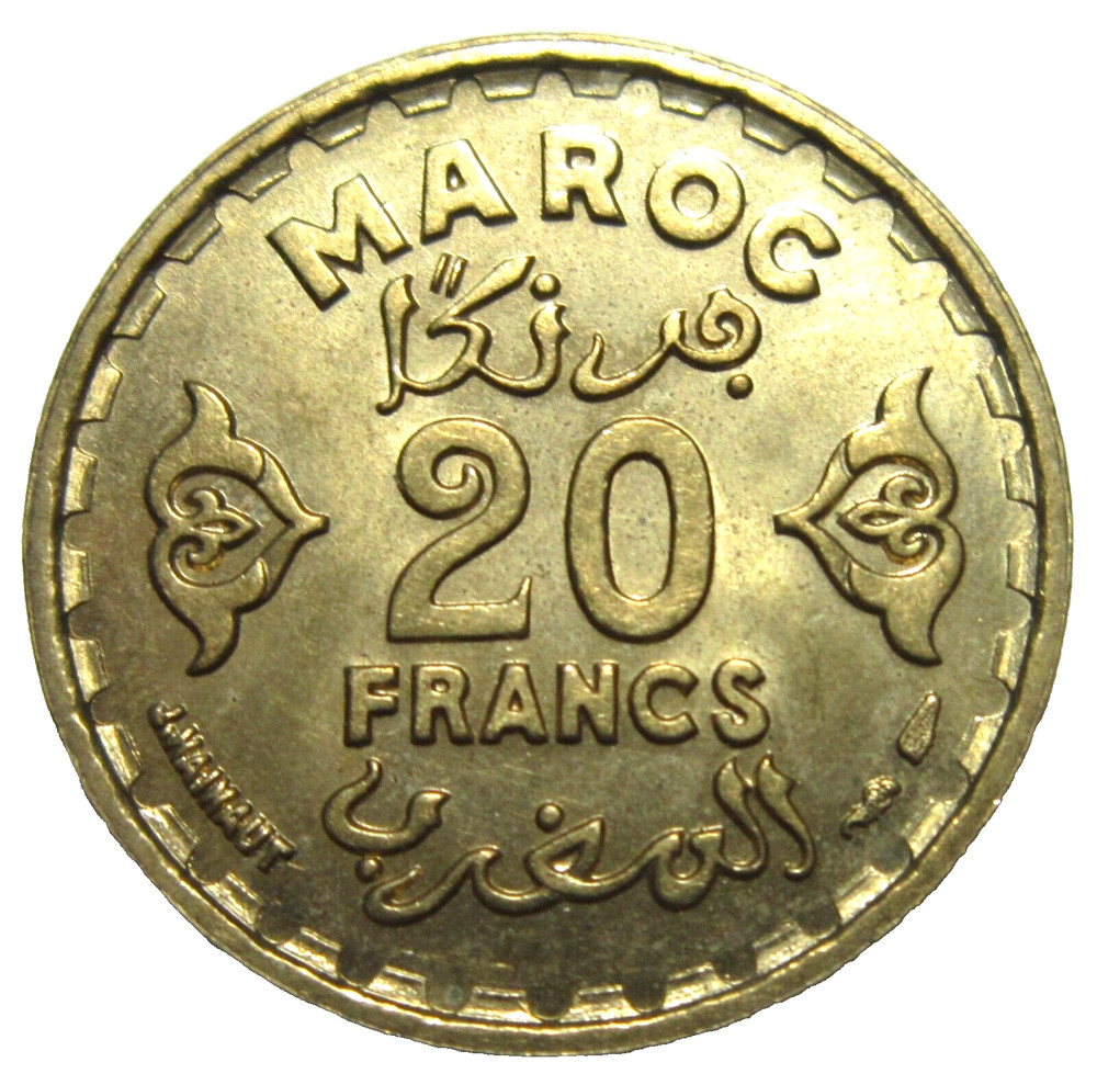 MOROCCO. 20 FRANCS, 1951.