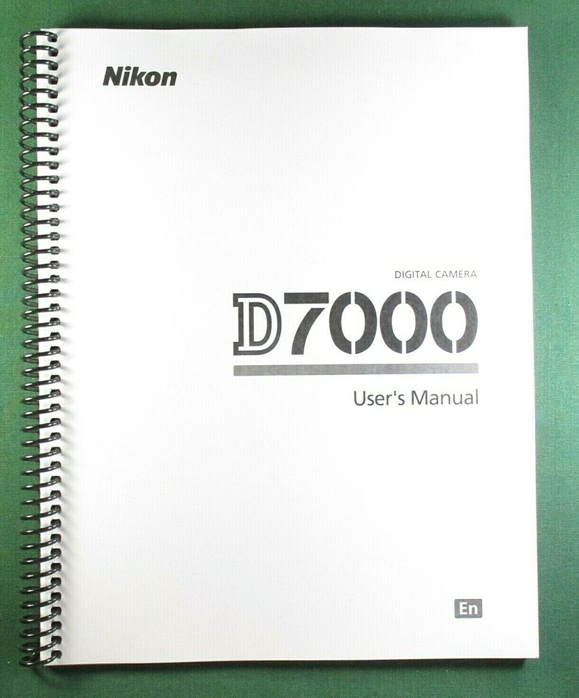 Nikon D7000 Reference / Instruction Manual: 348 Pages & Protective Covers