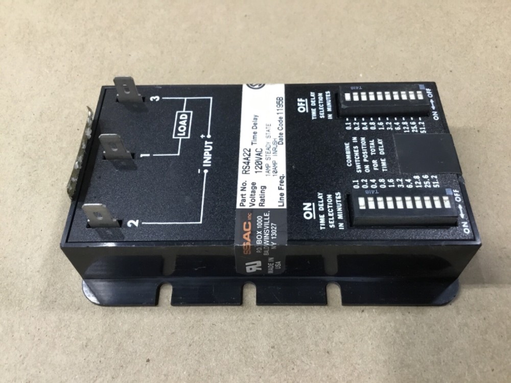 SSAC RS4A22 Solid State Relay Time Delay 120 V #21G93RM