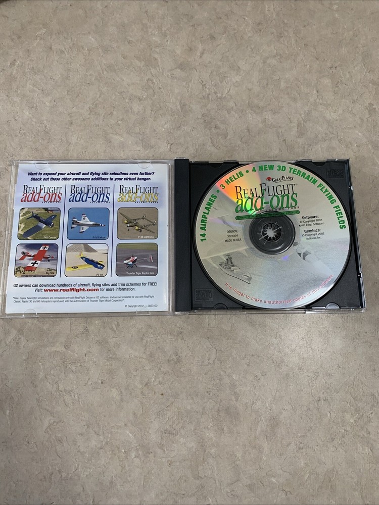 GREAT PLANES REAL FLIGHT ADD-ONS LOT VOLUME 2 3 4 SOFTWARE RC SIMULATOR