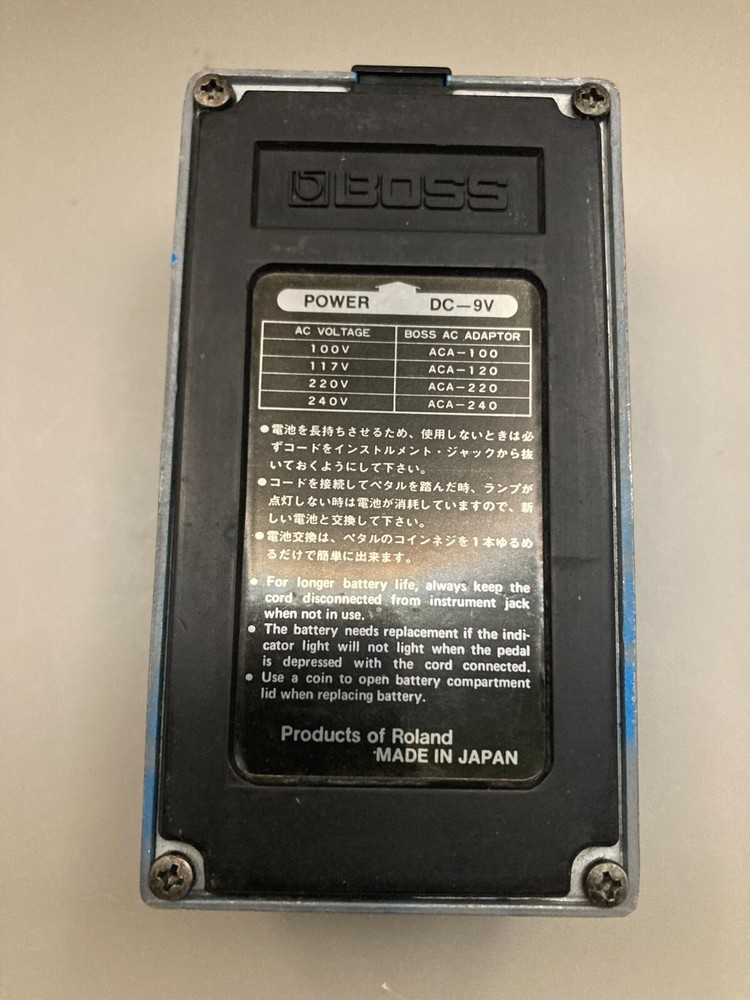 BOSS CS-1 Compression Sustainer Made in Japan Silver Screw Compressor Tested