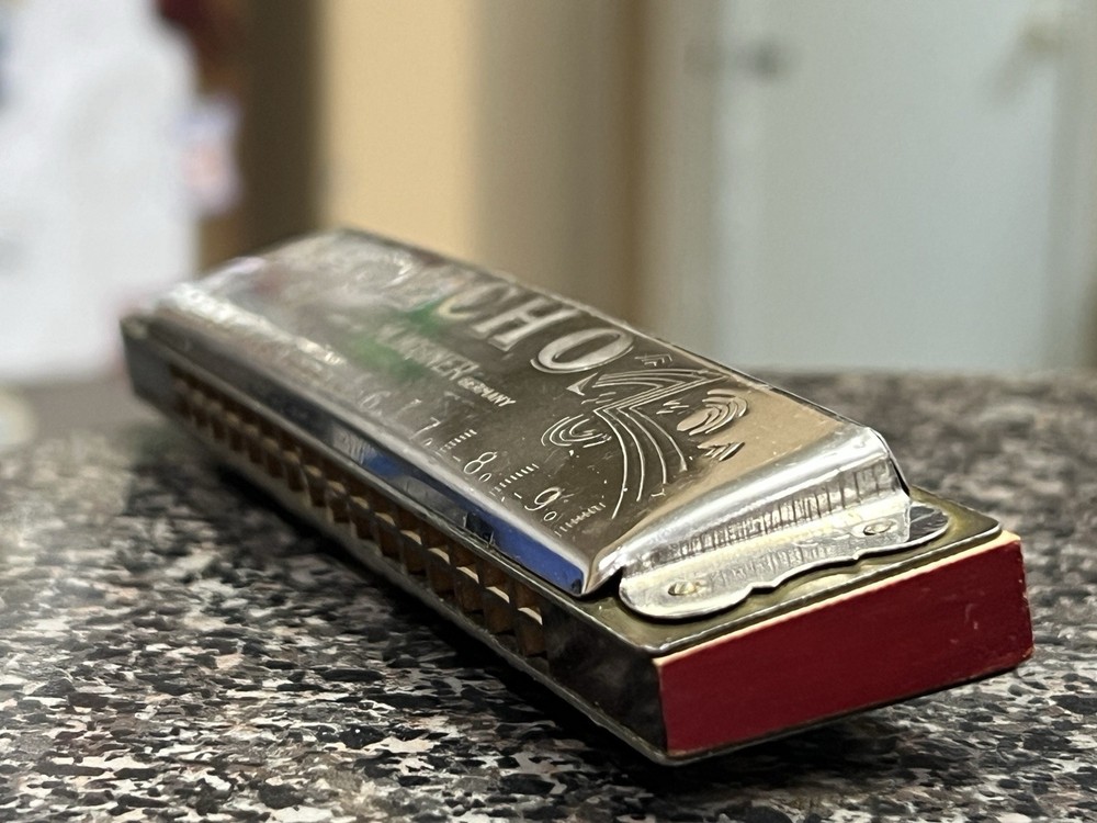 Vintage M. HOHNER echo harmonica C Key Germany W/original case