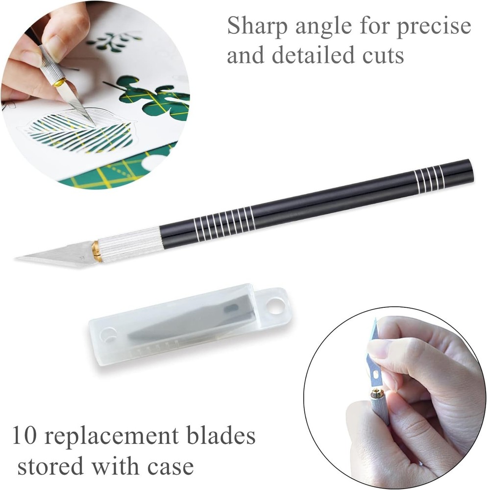 Complete Crafting Rotary Cutter Set with Ergonomic Handle and Safety Button