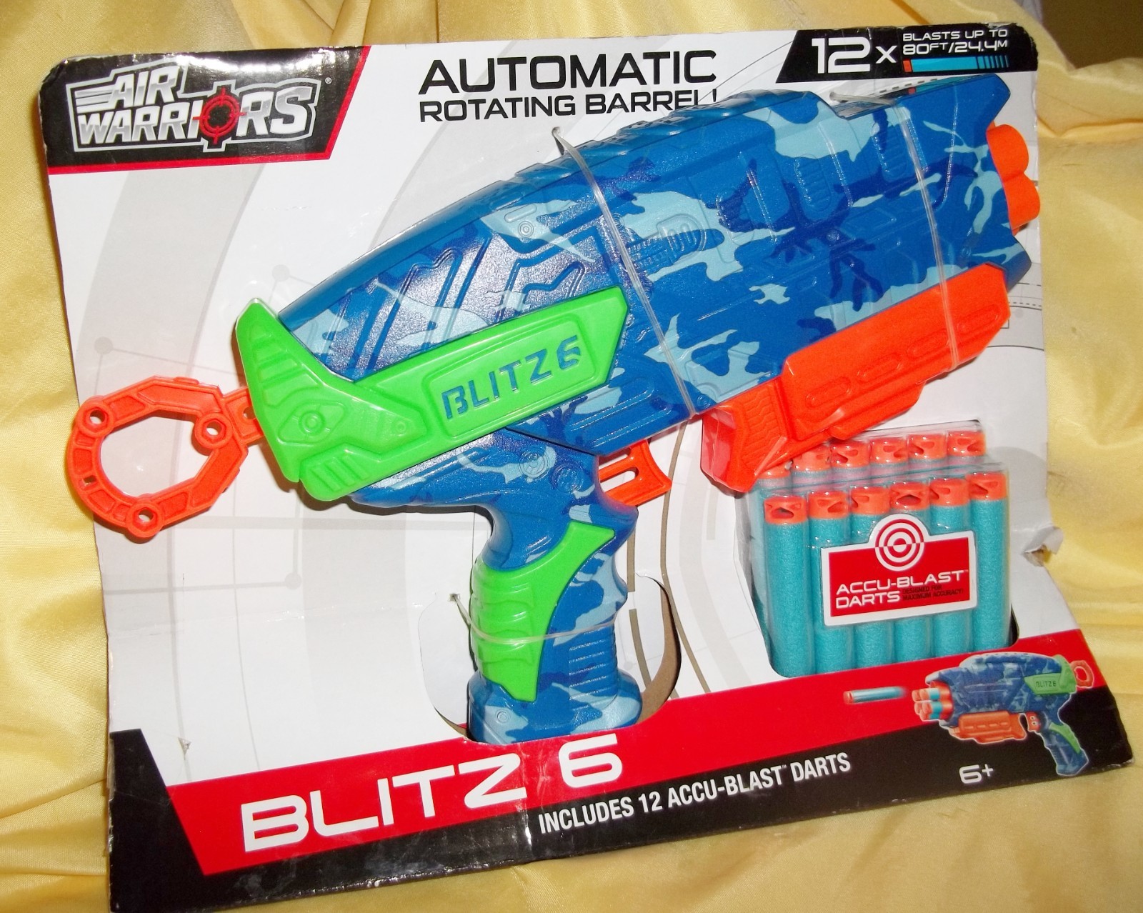 AIR WARRIORS BLITZ 6 DART GUN (FC3006163) w/ 12 darts BRAND NEW toy age 6+