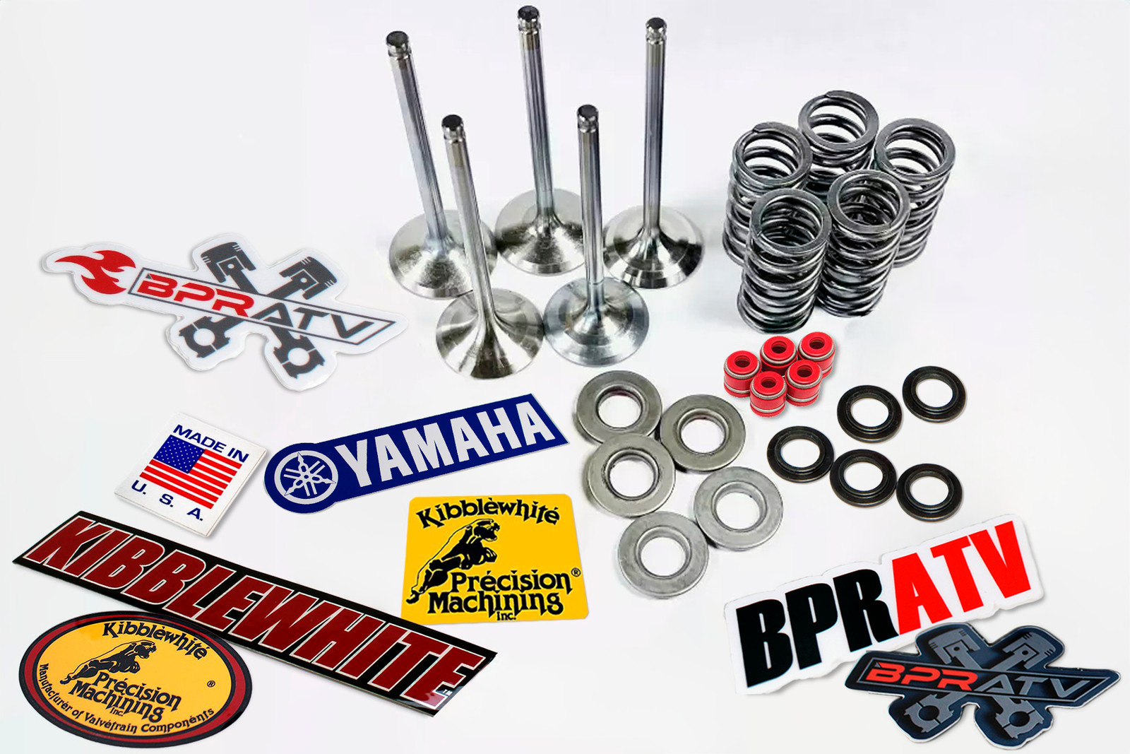 YFZ450R YFZ 450R Kibblewhite Intake & Exhaust Valves TITANIUM Springs Kit Seals