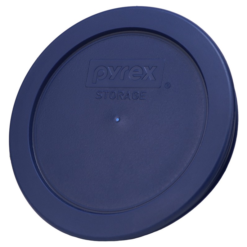 Pyrex Storage Lid Set: (2) 7202-PC 1 Cup Poppy Red, (3) 7200-PC 2 Cup Blue, (2)