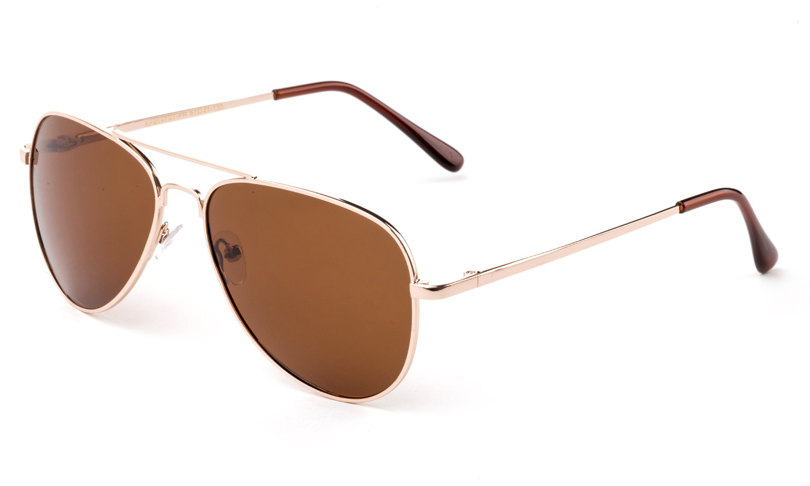 Aviator Polarized Sunglasses Youth Boys Girls Gold Stainless Steel Spring Frame