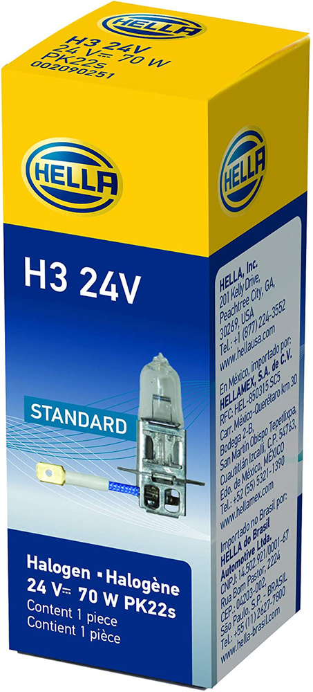 HELLA H3 24V Standard Halogen Bulb, 70W