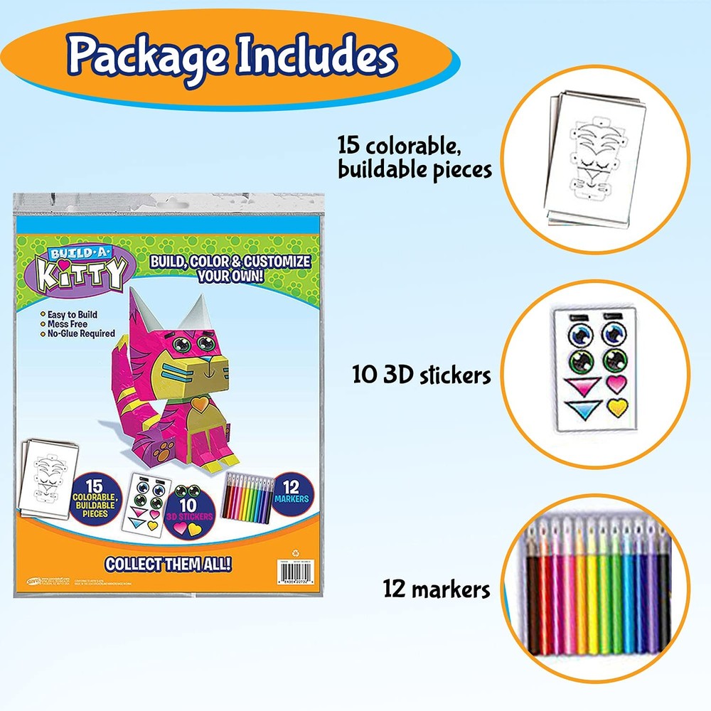 Savvi E-Z Build a Kitty Colorups Kit