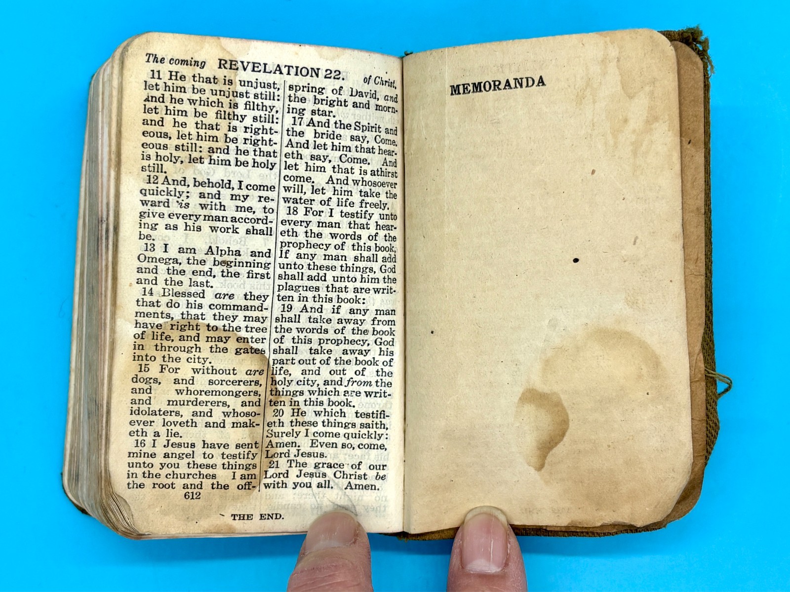 1917 New Testament Pocket Bible Army and Navy Edition