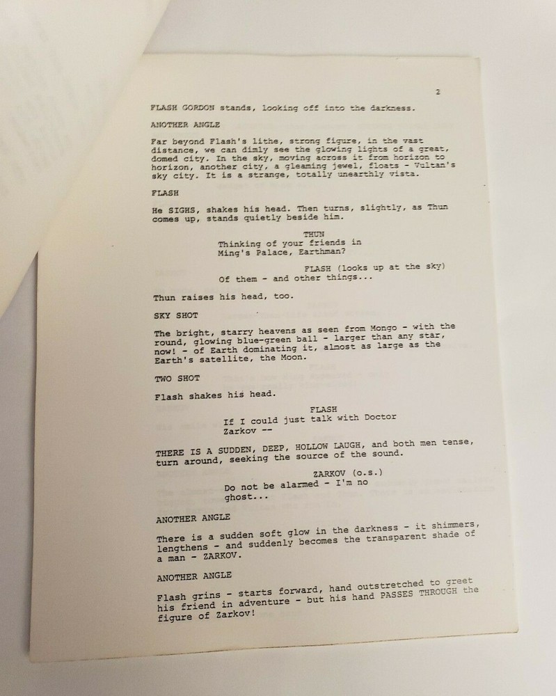 FLASH GORDON / Samuel A. Peeples 1979 TV Script "Chapter Four: To Save Earth"