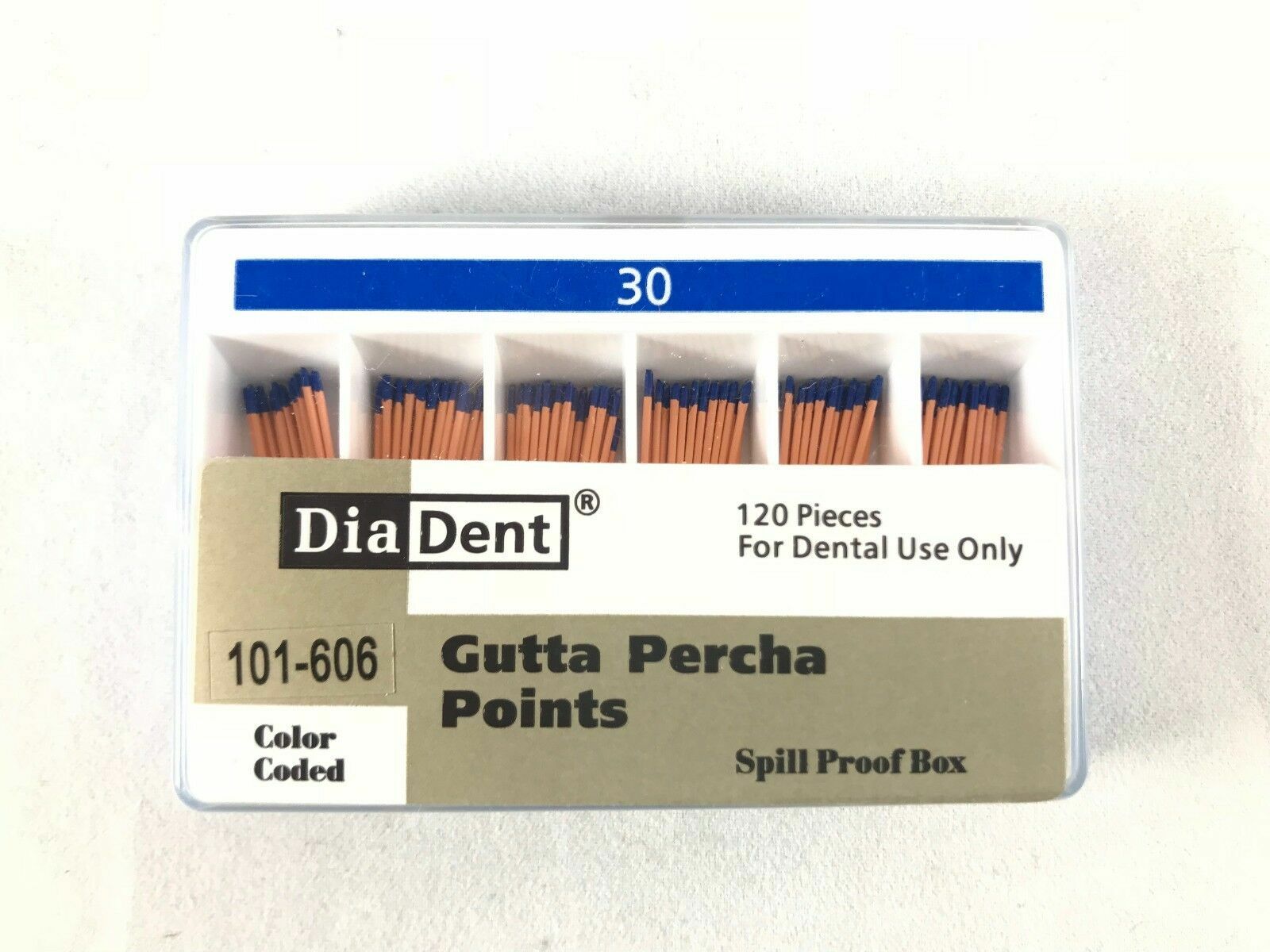 DIADENT Gutta Percha Points Endo (120 Pieces/Pack) 5 Different Sizes Available