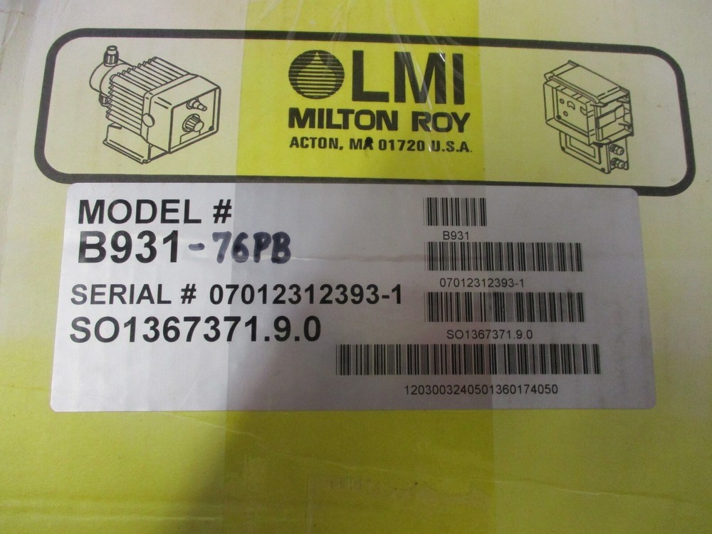 NIB LMI Microprocessor Dosing Pump    B931-76PB   (#2)