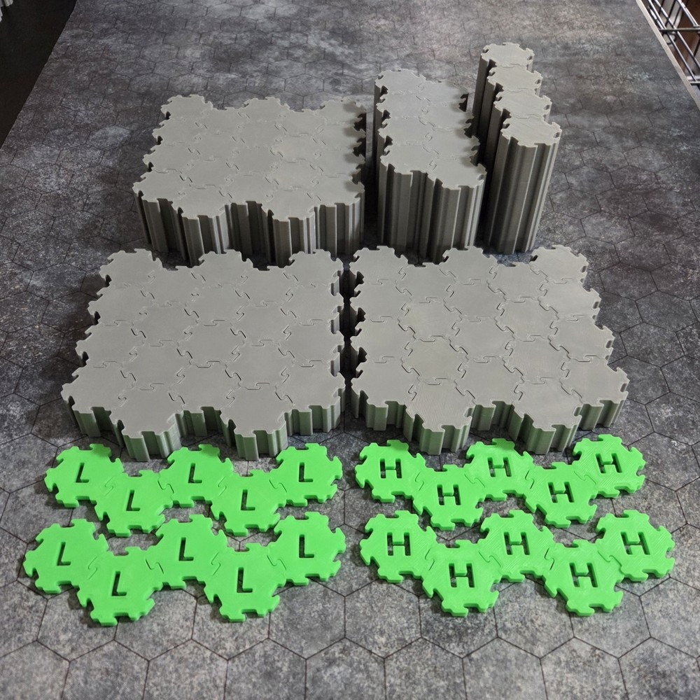 Battletech 92pcs Customizable 3D Interlocking Terrain - Custom Battlefield