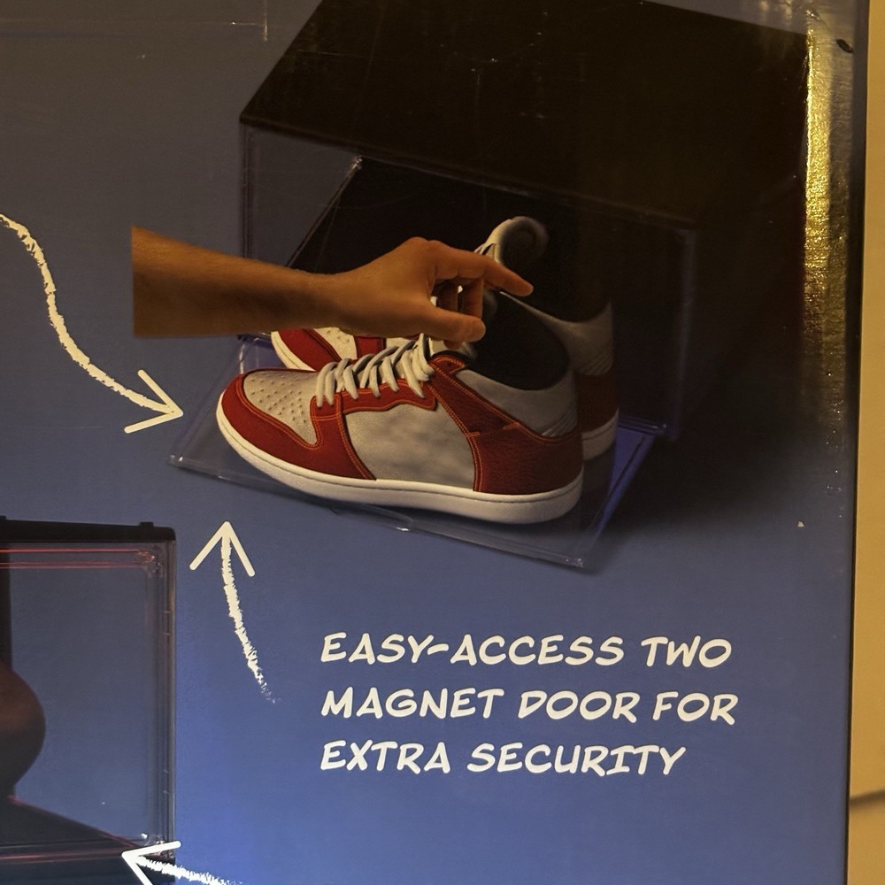 Kicks & Co. Stackable Sneaker RGB Led Display Case Magnetic Shoe Box US 13.5 USB