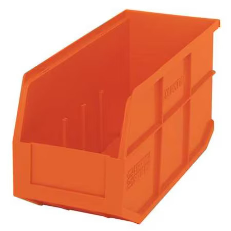 Quantum Storage Systems Ssb441or Shelf Storage Bin, Polypropylene, Orange, 7 In