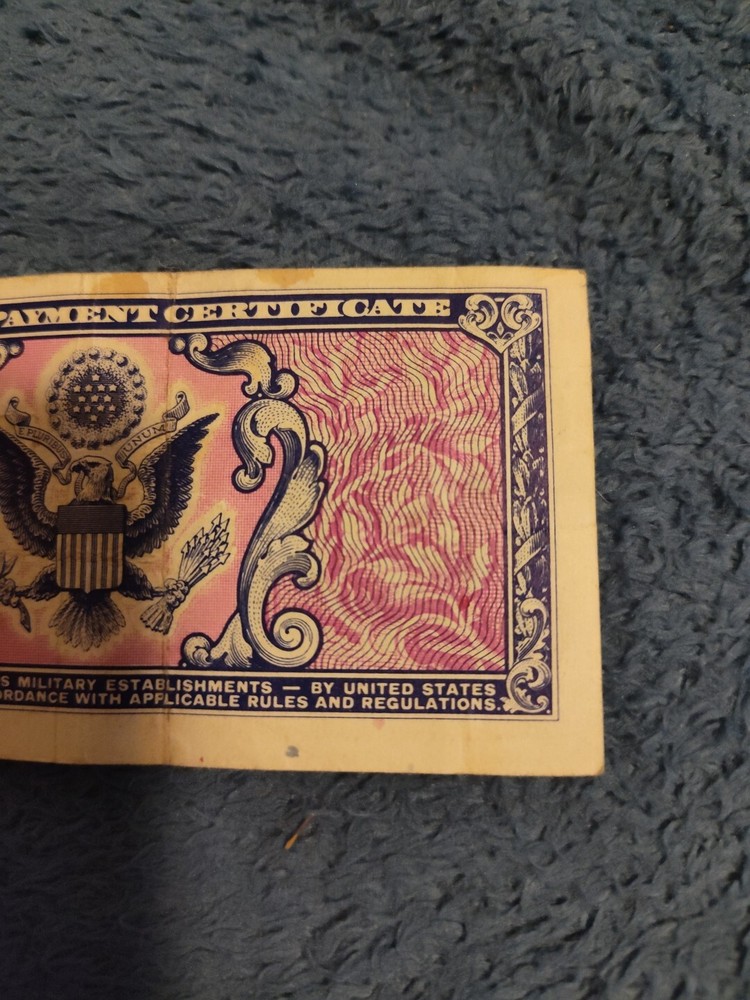 Military Payment Certificate Vintage Five Cents