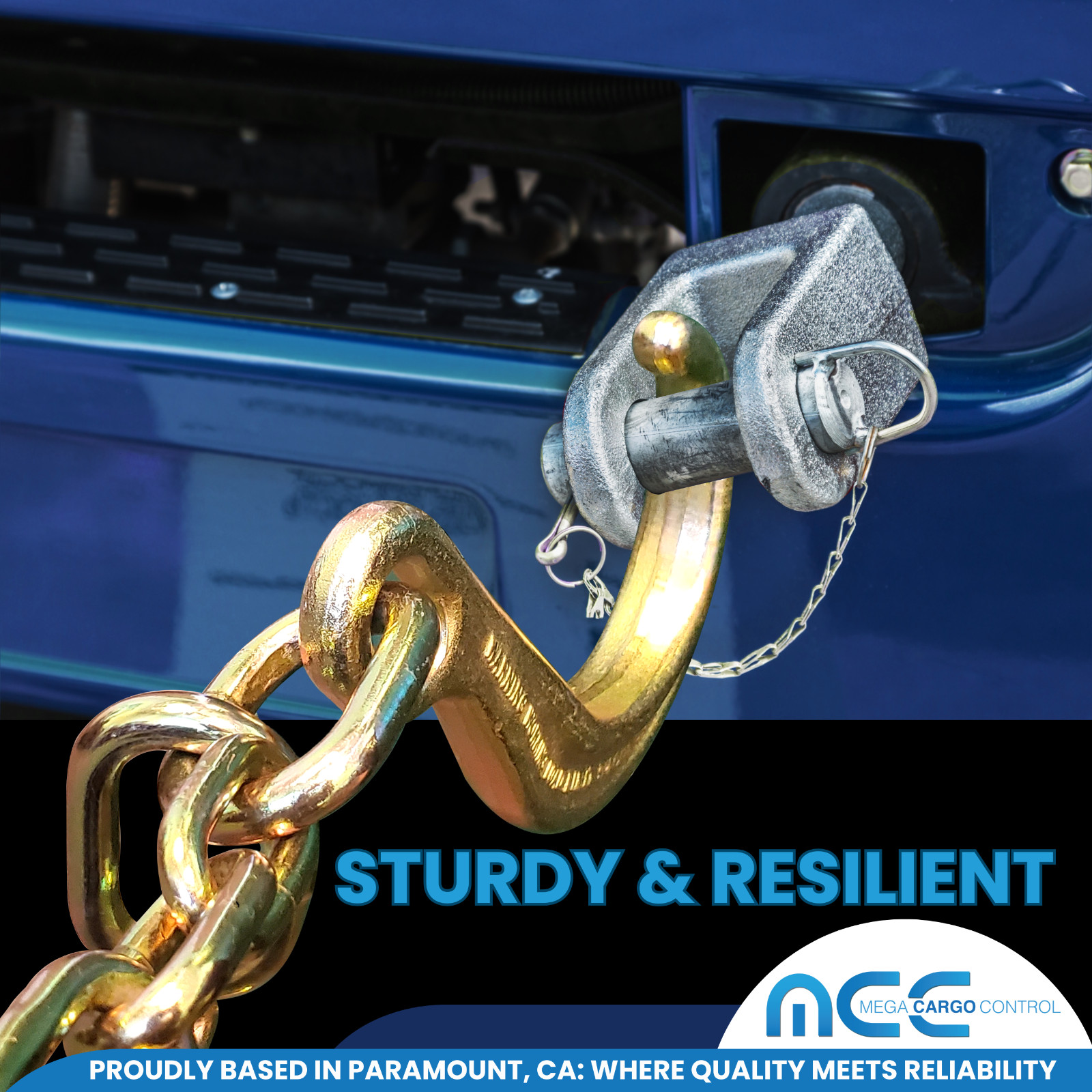 1 Pack G70 5/16" V Bridle Tow Chain w/ 8" J Hook & TJ Combo & Grab Hook 2ft Legs