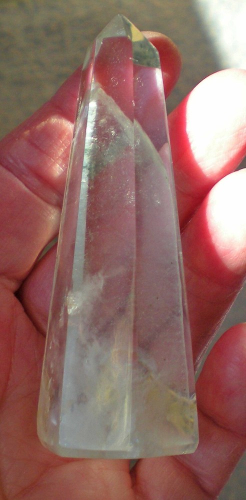 Green Phantom Quartz Polished Crystal Madagascar r910