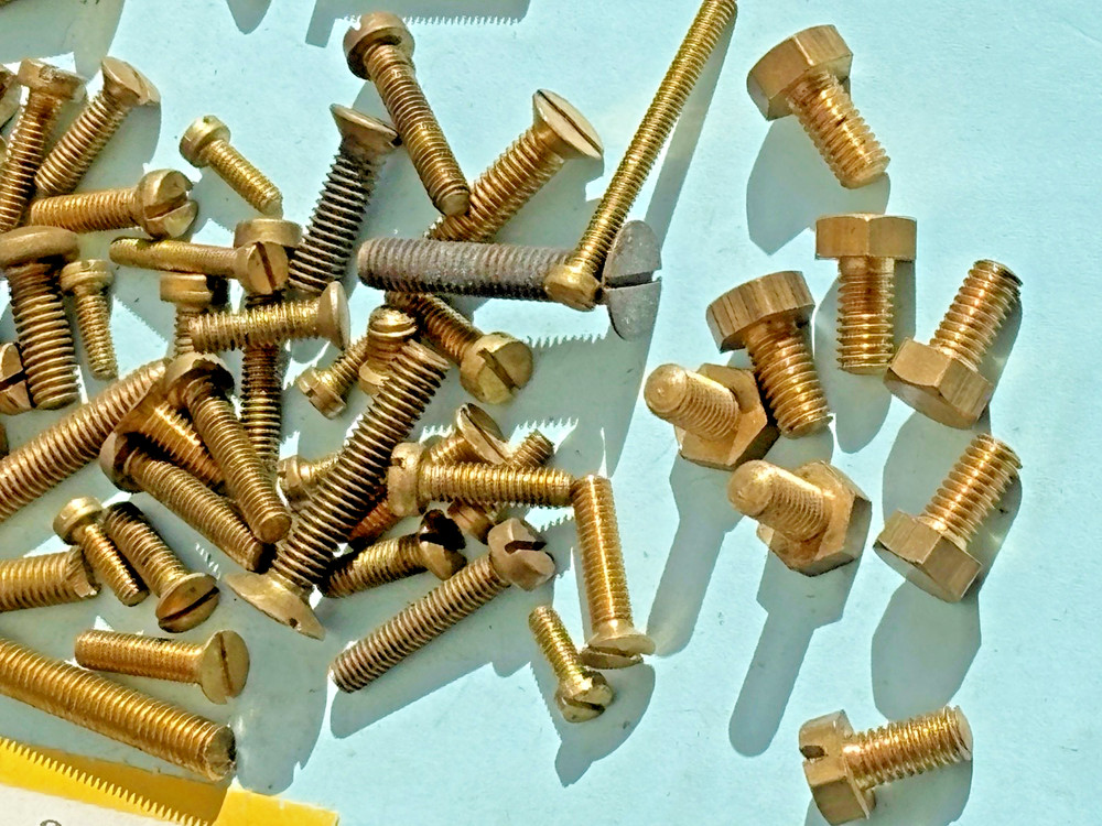 Clock brass Screws Bolts BA mix size model engineer steam engine Clock Maker