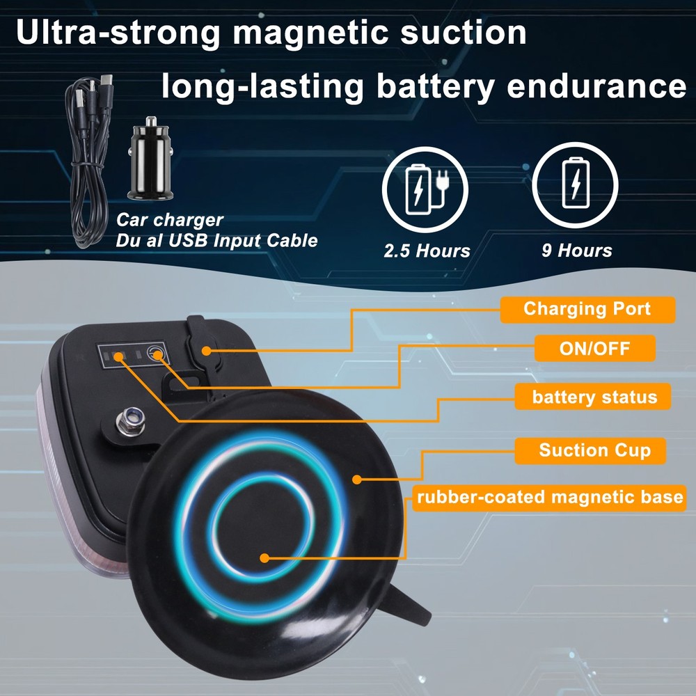 USB-C Wireless Trailer Tow Lights with Adjustable Magnetic Base