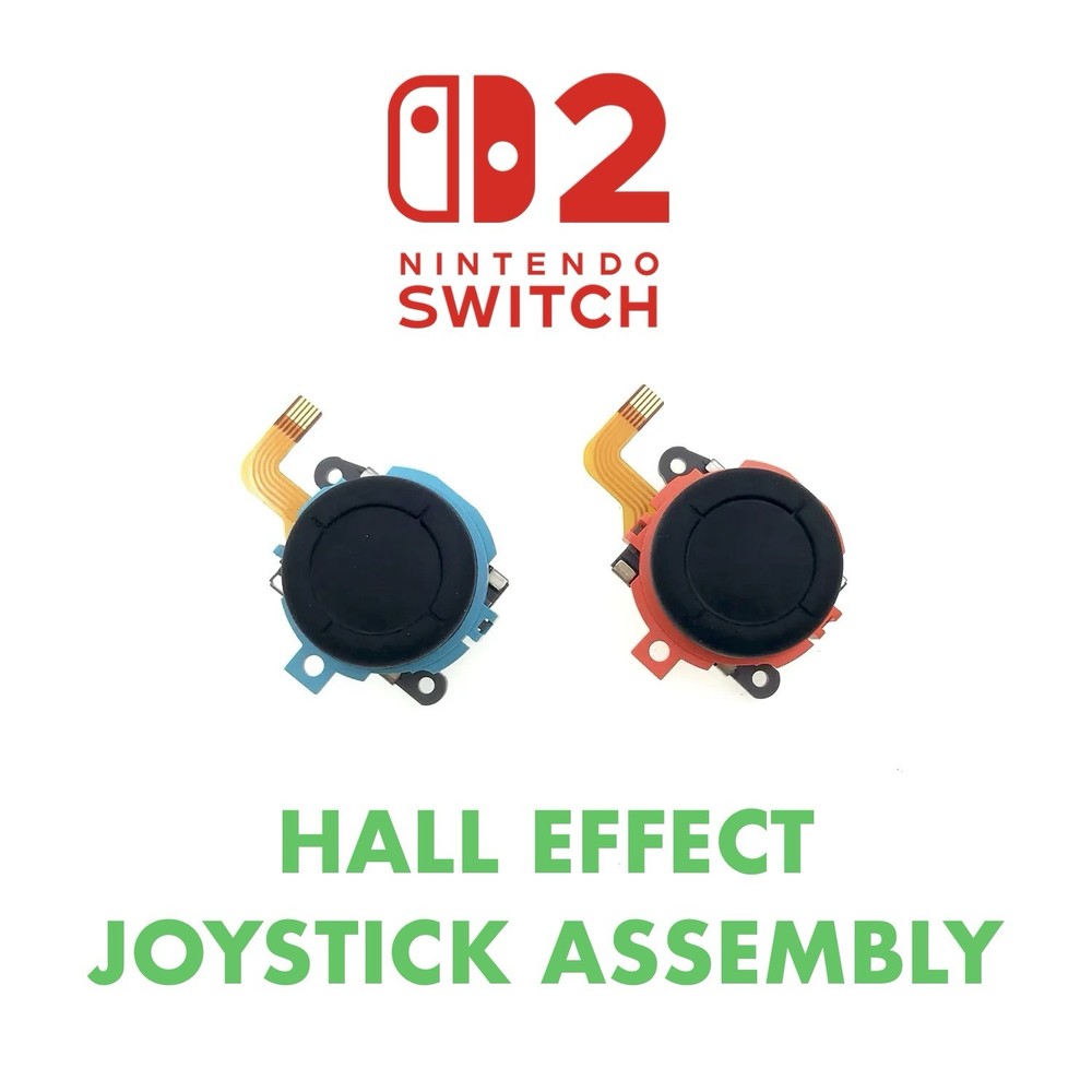 Nintendo Switch 2 - Hall Effect Joy-Con Joystick Assembly 2 Pack Blue/Light Red