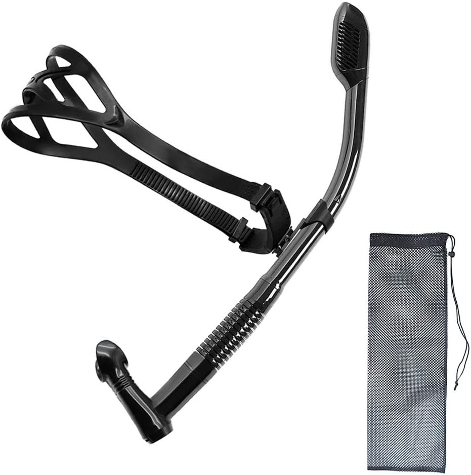 Rotate Function Swim Snorkel for Training Swimming Front Lap black