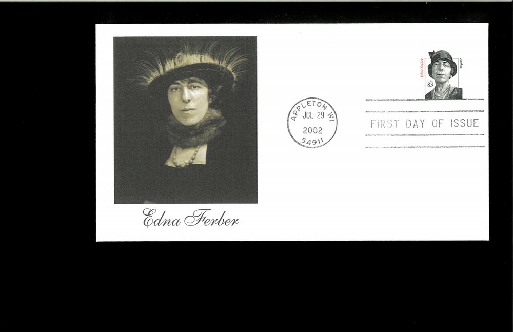 2002 First day Cover Edna Ferber Appleton WI