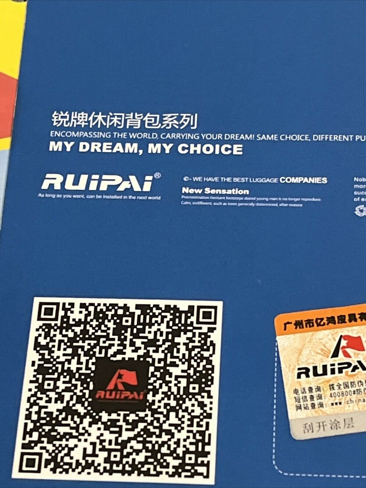 Ruipai Backpack Zip Pockets Multicolor