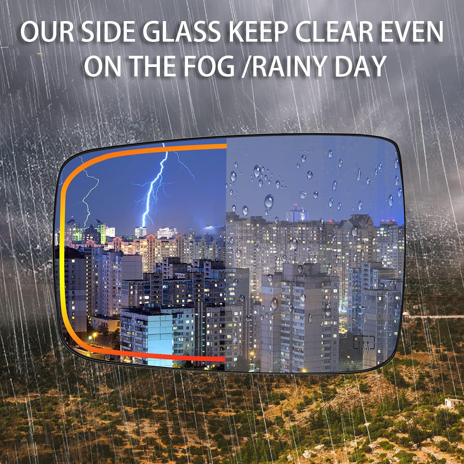 Driver Side Heated Mirror Glass Compatible with 2009-2018 Dodge Ram Pick-Up 1500