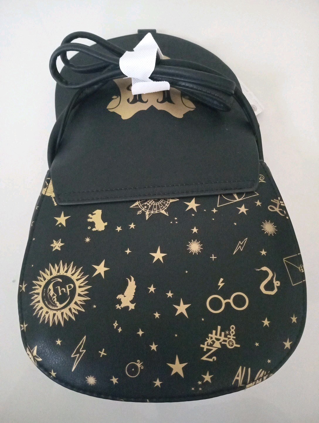 New Harry Potter Hogwarts Purse Celestial Black Gold Saddle Bag BIOWORLD