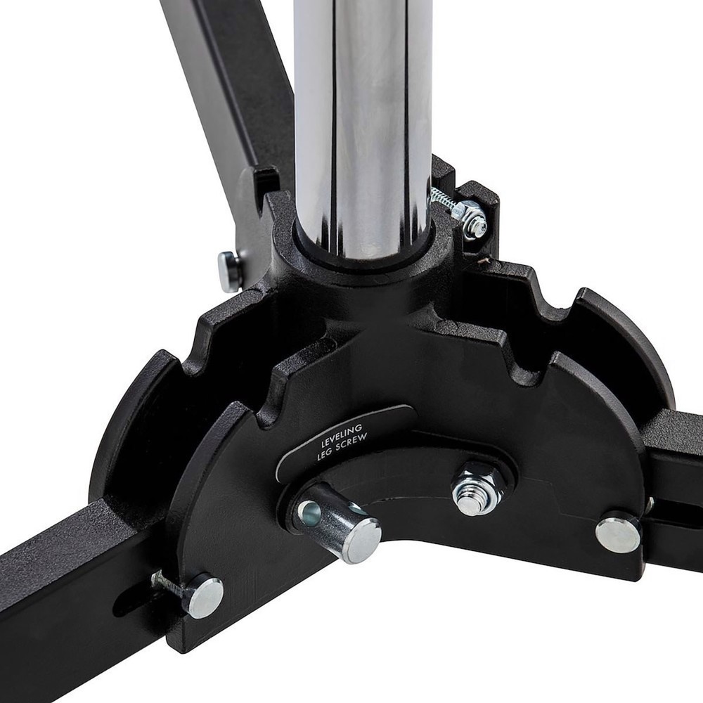 Avenger 11.15' Roller Stand 34 Folding Base, 5 Sections, 4 Risers, Chrome