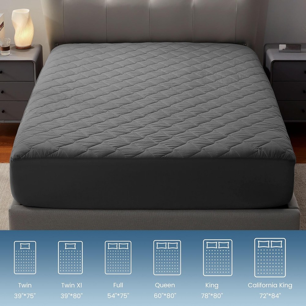 Waterproof Mattress Protector Pad Queen Machine Washable, Breathable