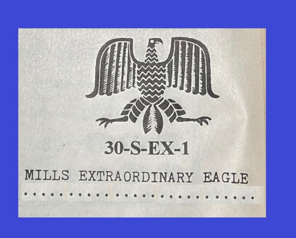 MILLS METAL EXTRAORDINARY EAGLE TEST SAMPLE PROTOTYPE ANTIQUE SLOT MACHINE "A"