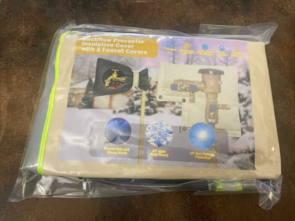 Backflow Preventer Insulation Cover With 2 Faucet Covers