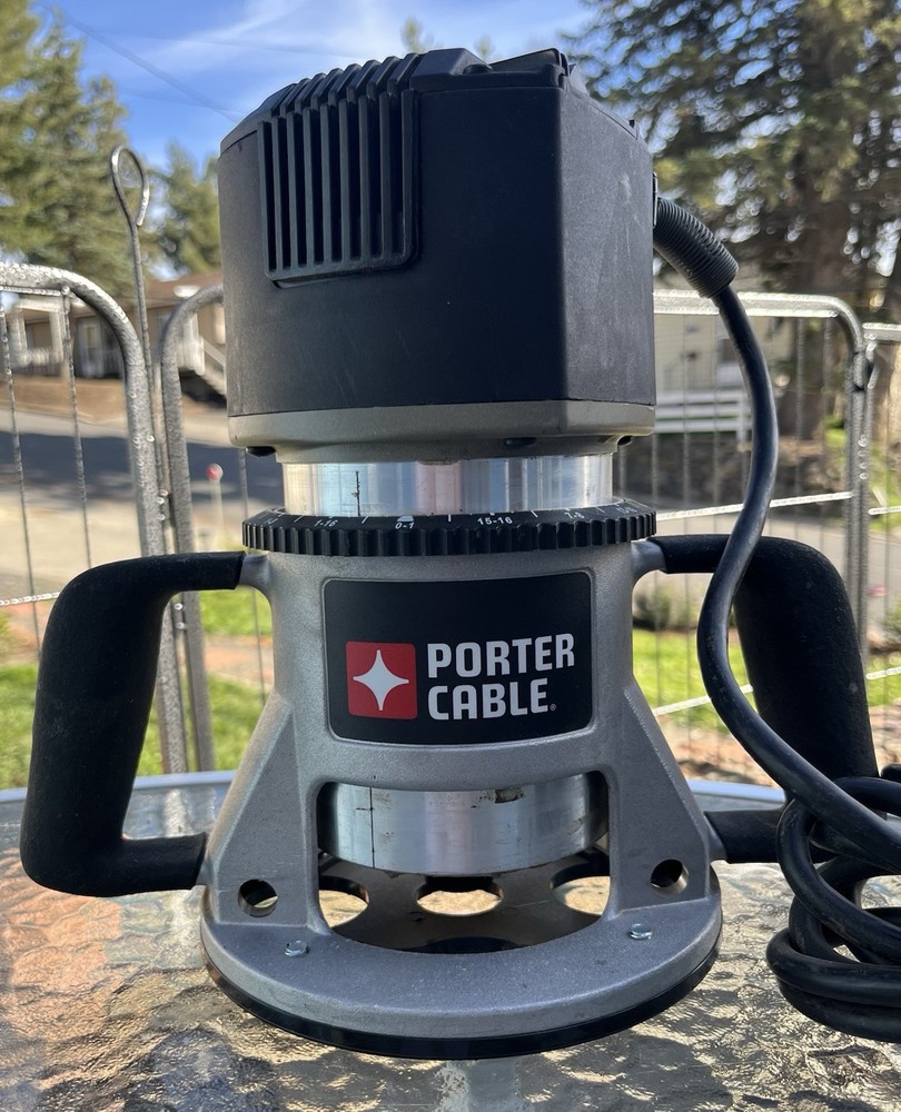 Porter Cable 7518 Variable Speed Production Router & 75361 Fixed Base USA Made!