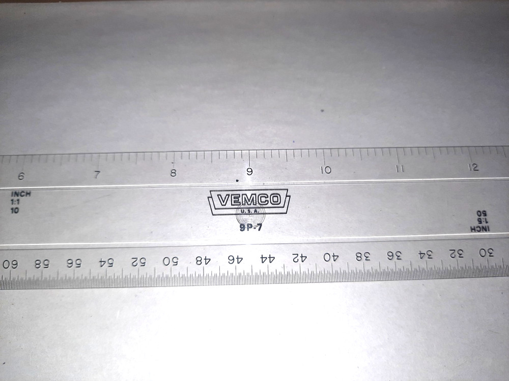 Vemco 9P7-18 Plastic Drafting Scale, 1:5 50, 1:1 10