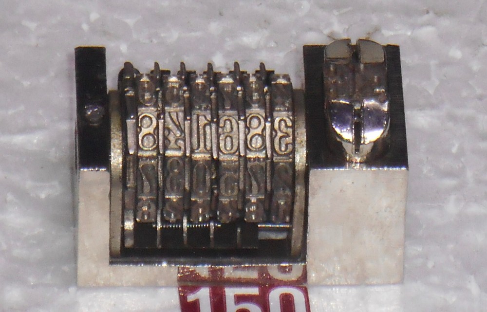Reverse letterpress numbering machine | 150
