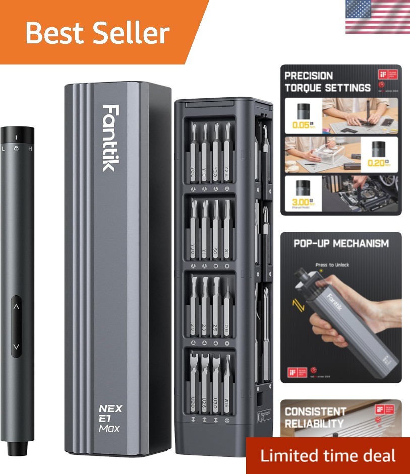 Fanttik E1 Max: Compact Precision Screwdriver 3Nm Torque - Ideal for Electronics