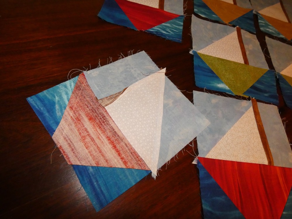 Sailboat Quilt Blocks Handmade Pieced