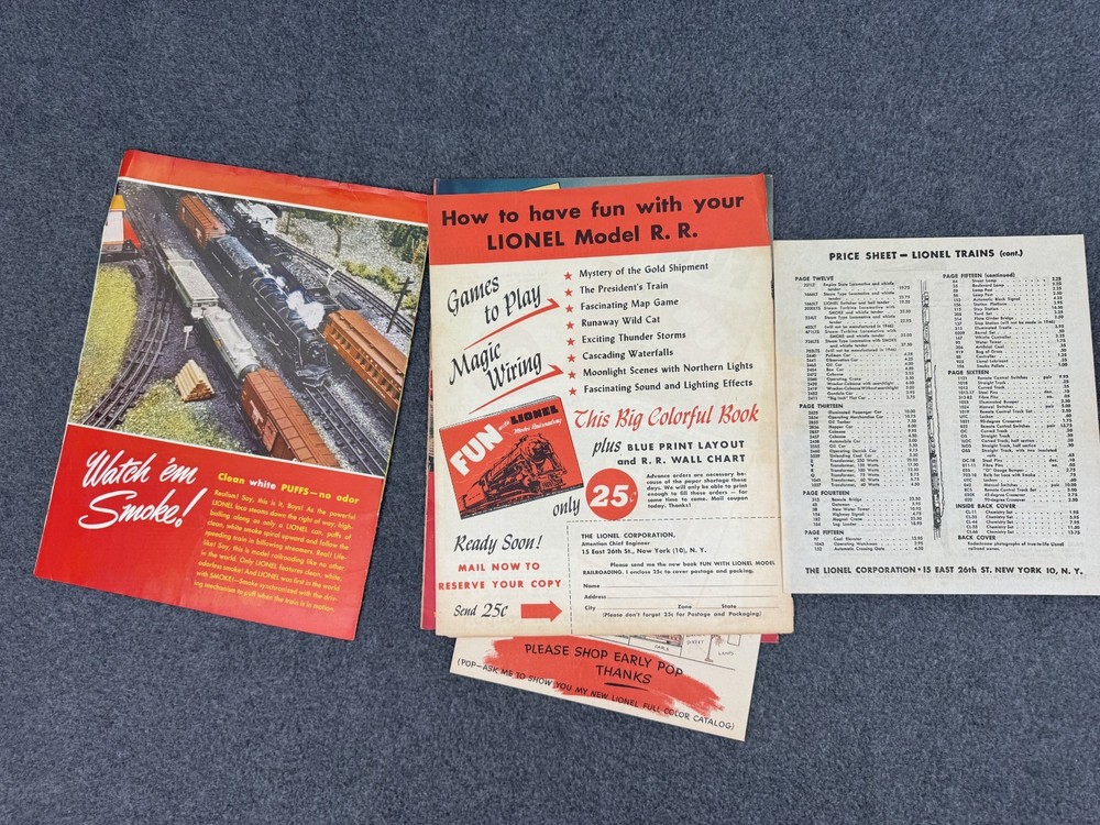 1946 Lionel Model Train Catalog