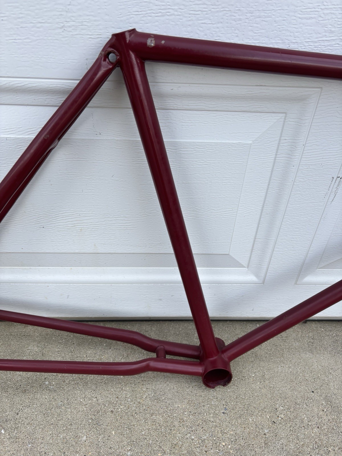 ANTIQUE 1900'S CIRCA ADLAKE 28" REPAINTED MOTORBIKE FRAME SET