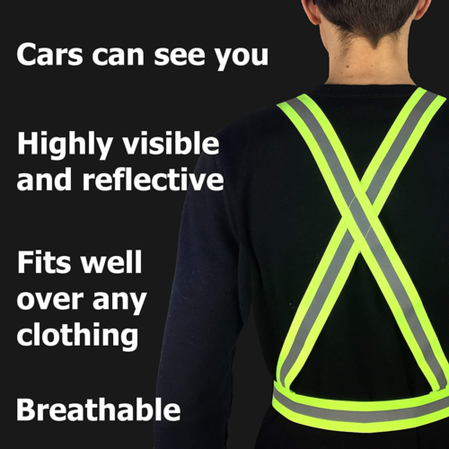 2PCS Safety Vest High Visibility Reflective Security Adjustable