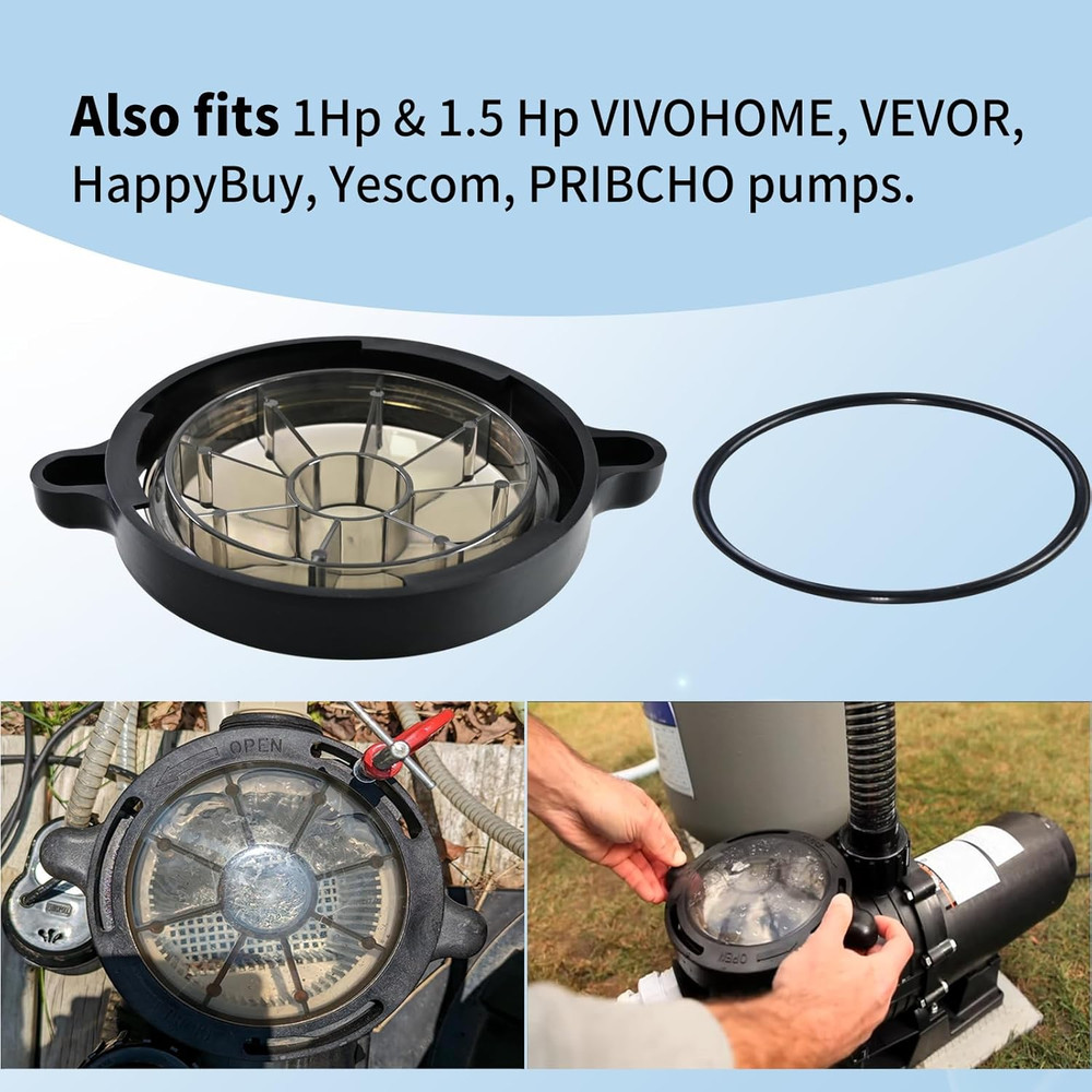 Upgraded Pool Pump Basket Cover Replacement Lid Compatible with Splapool Purelin