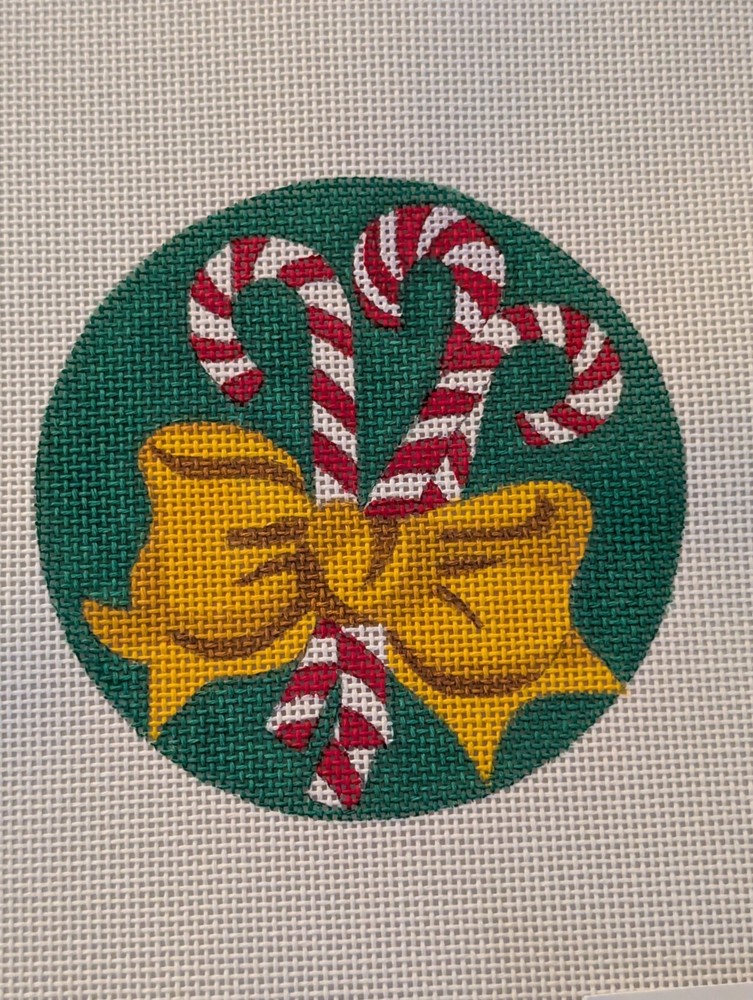 Candy Cane Rounds (GL132) Danji Designs Needlepoint Canvas